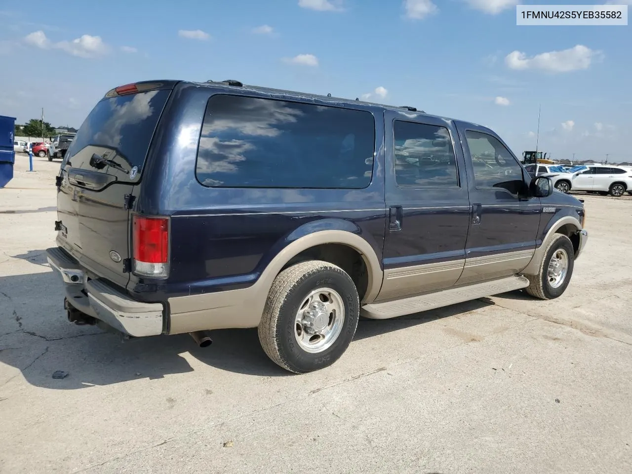 2000 Ford Excursion Limited VIN: 1FMNU42S5YEB35582 Lot: 70335684