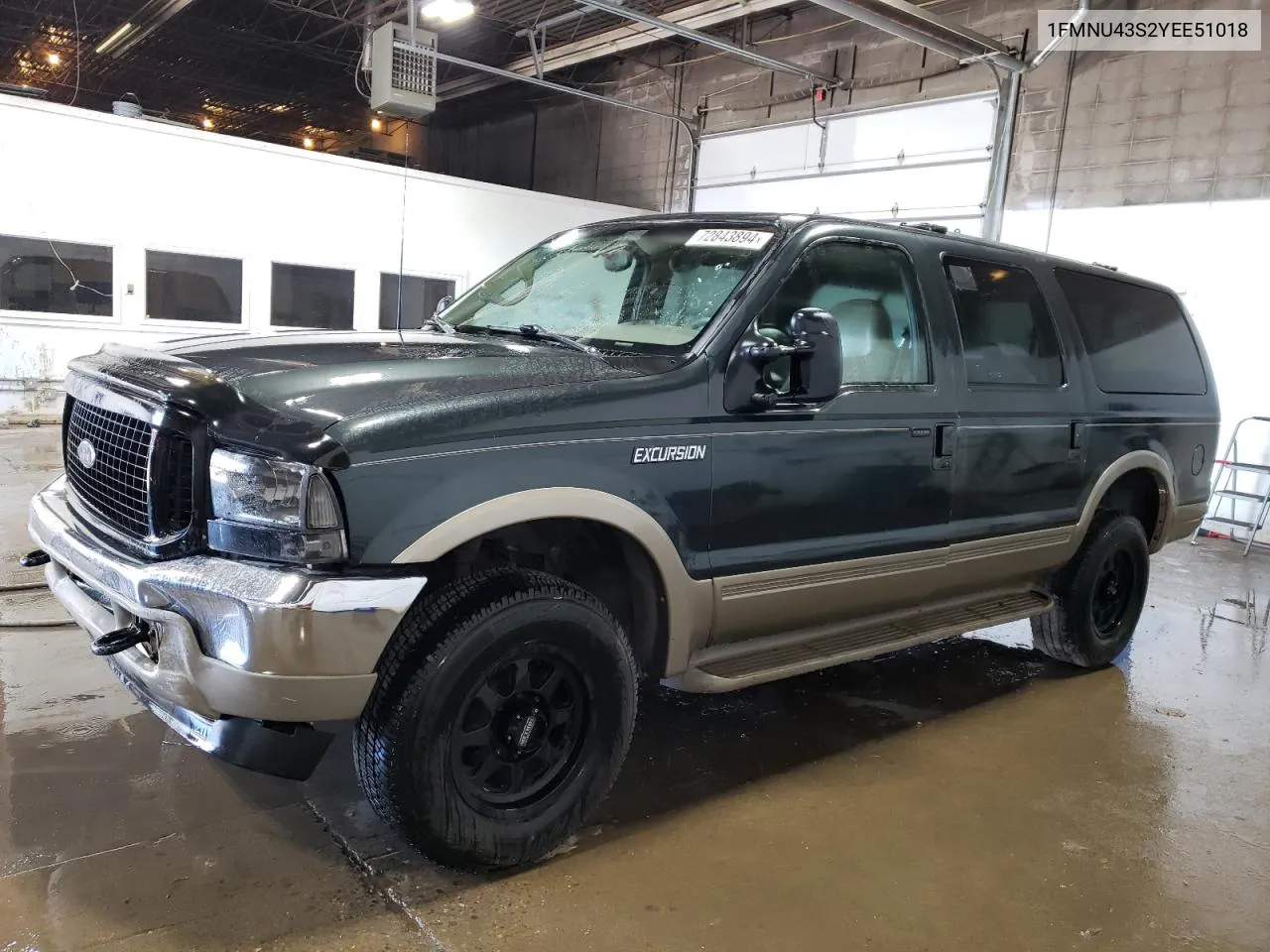 2000 Ford Excursion Limited VIN: 1FMNU43S2YEE51018 Lot: 72843894