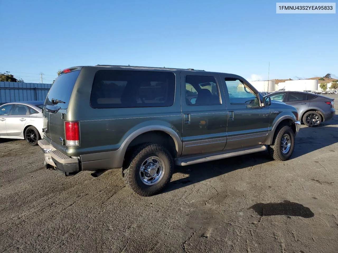 2000 Ford Excursion Limited VIN: 1FMNU43S2YEA95833 Lot: 77916804