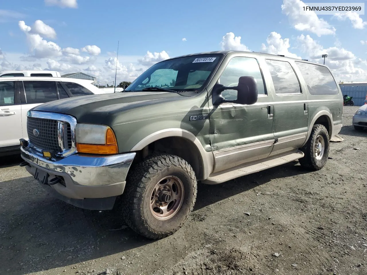 2000 Ford Excursion Limited VIN: 1FMNU43S7YED23969 Lot: 80370514