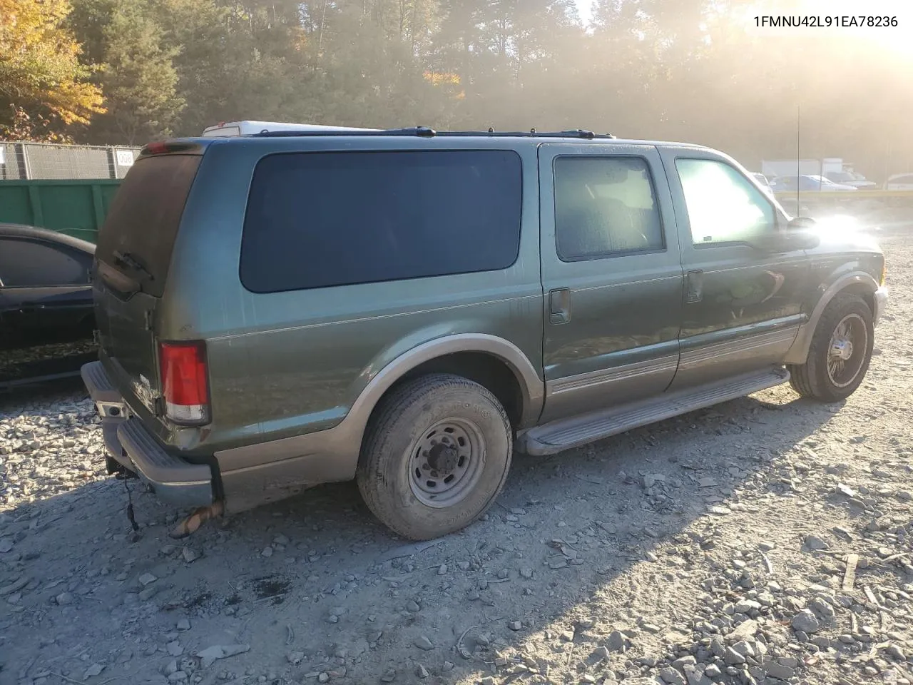 2001 Ford Excursion Limited VIN: 1FMNU42L91EA78236 Lot: 77689664