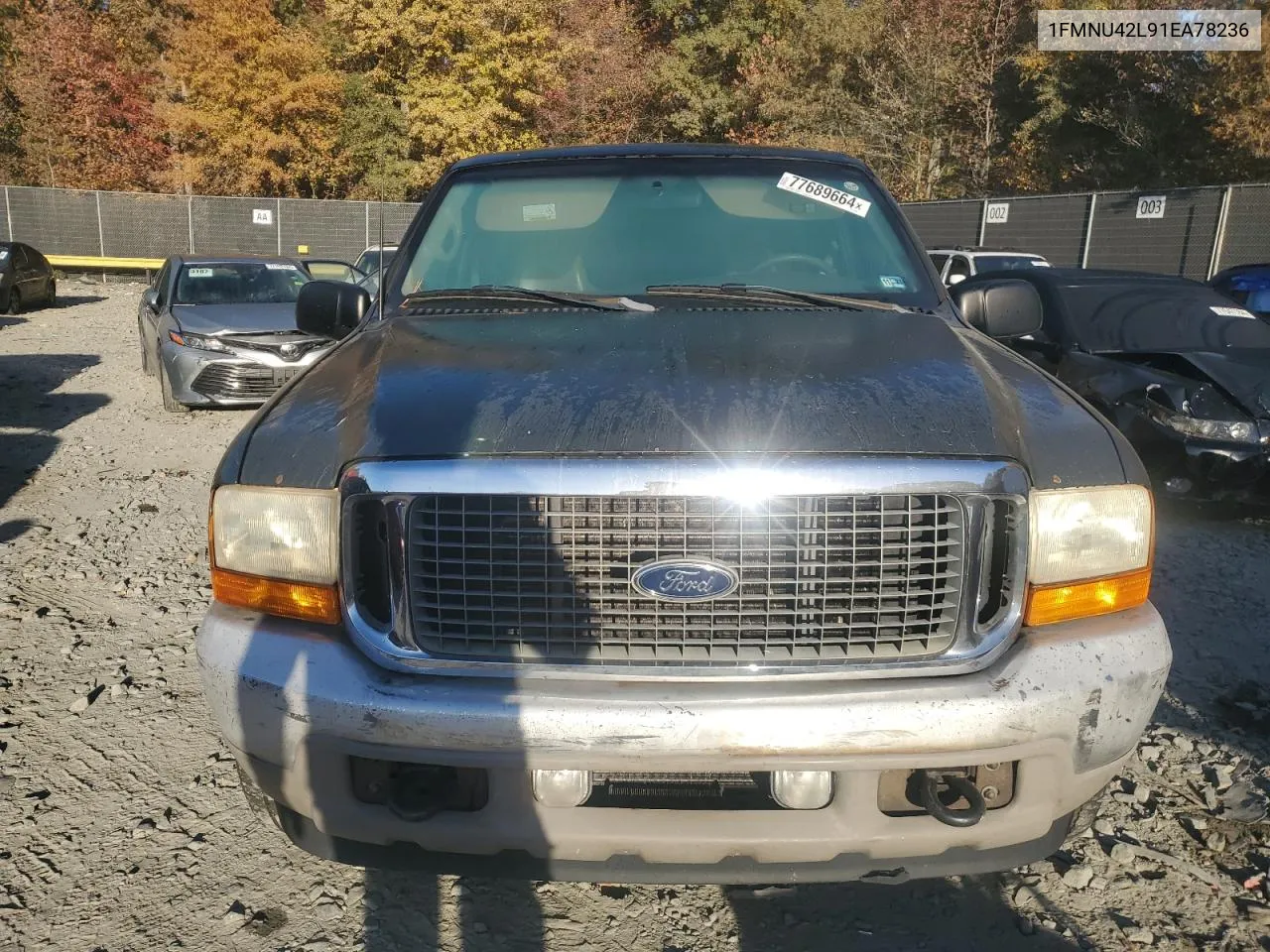 2001 Ford Excursion Limited VIN: 1FMNU42L91EA78236 Lot: 77689664