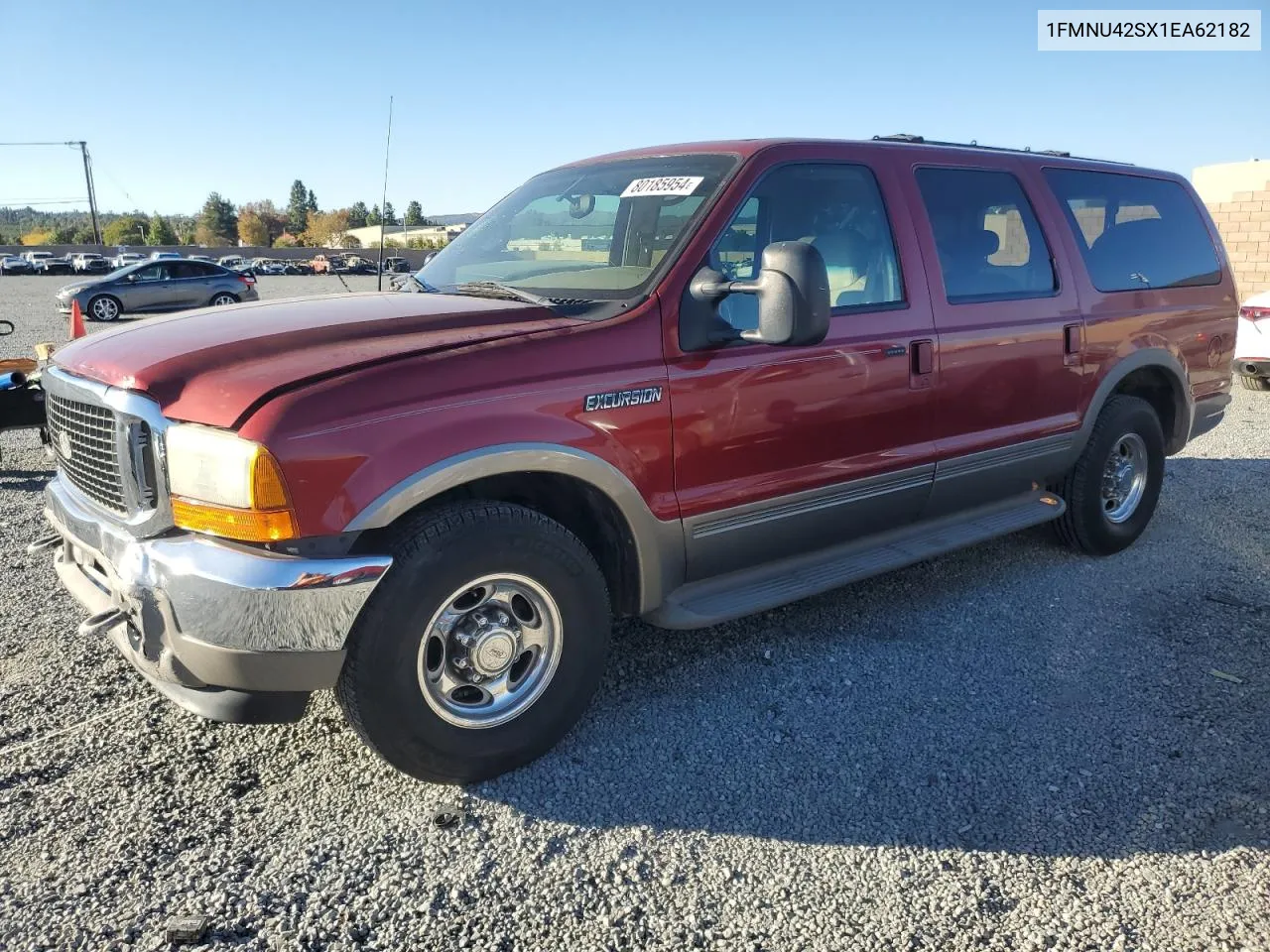 2001 Ford Excursion Limited VIN: 1FMNU42SX1EA62182 Lot: 80185954