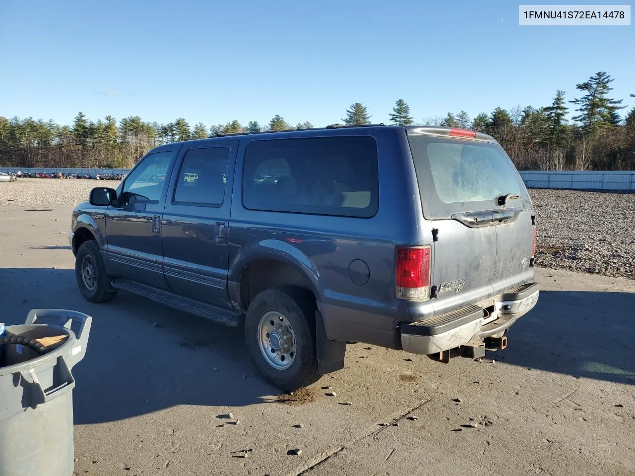 2002 Ford Excursion Xlt VIN: 1FMNU41S72EA14478 Lot: 78355124