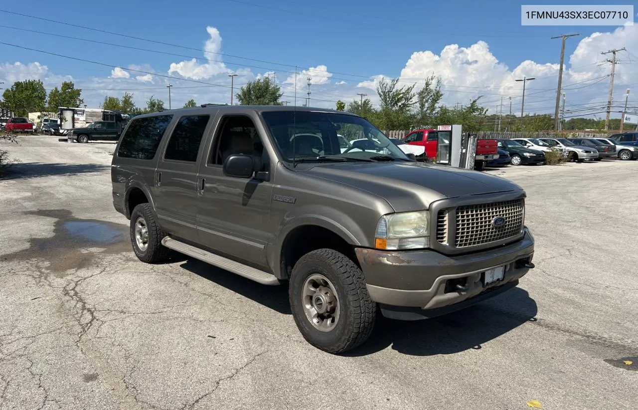 2003 Ford Excursion Limited VIN: 1FMNU43SX3EC07710 Lot: 72577214