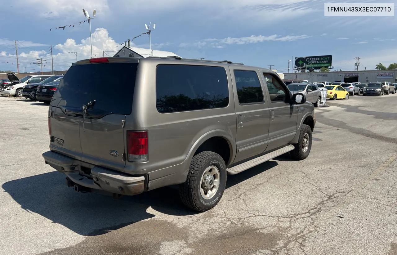 2003 Ford Excursion Limited VIN: 1FMNU43SX3EC07710 Lot: 72577214