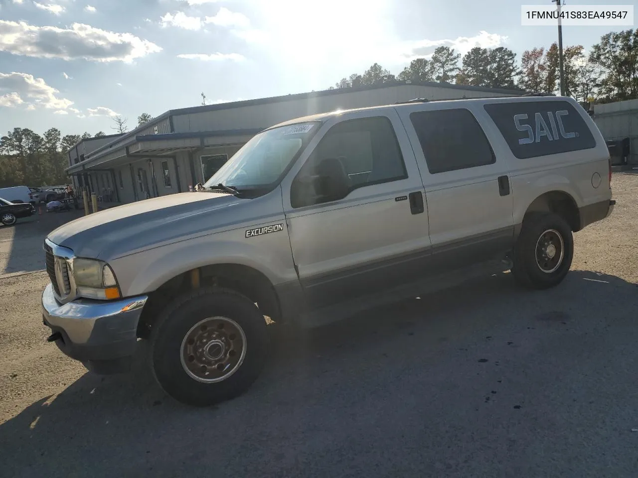 2003 Ford Excursion Xlt VIN: 1FMNU41S83EA49547 Lot: 77153684