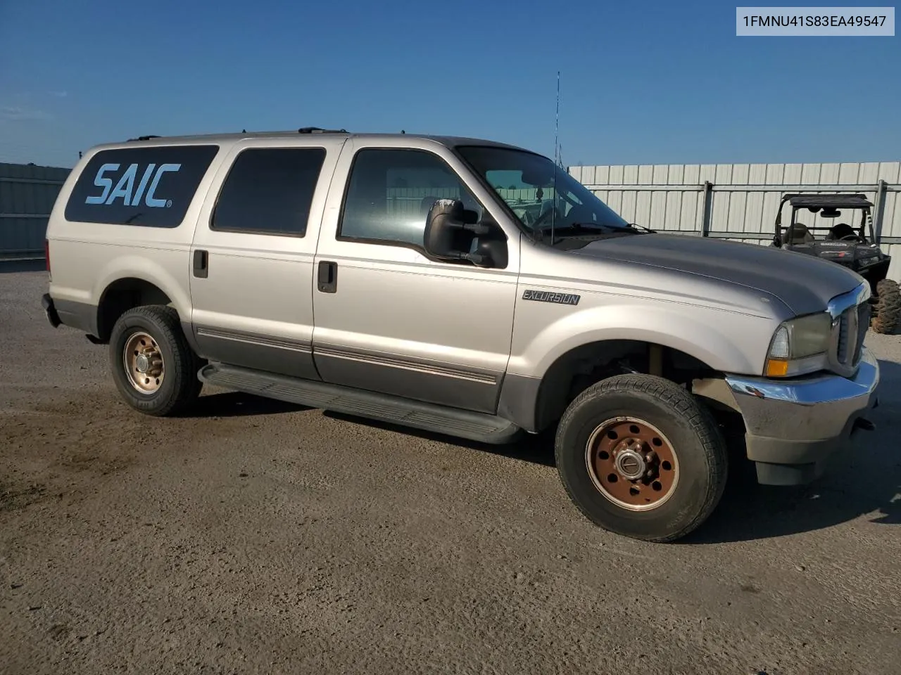 2003 Ford Excursion Xlt VIN: 1FMNU41S83EA49547 Lot: 77153684