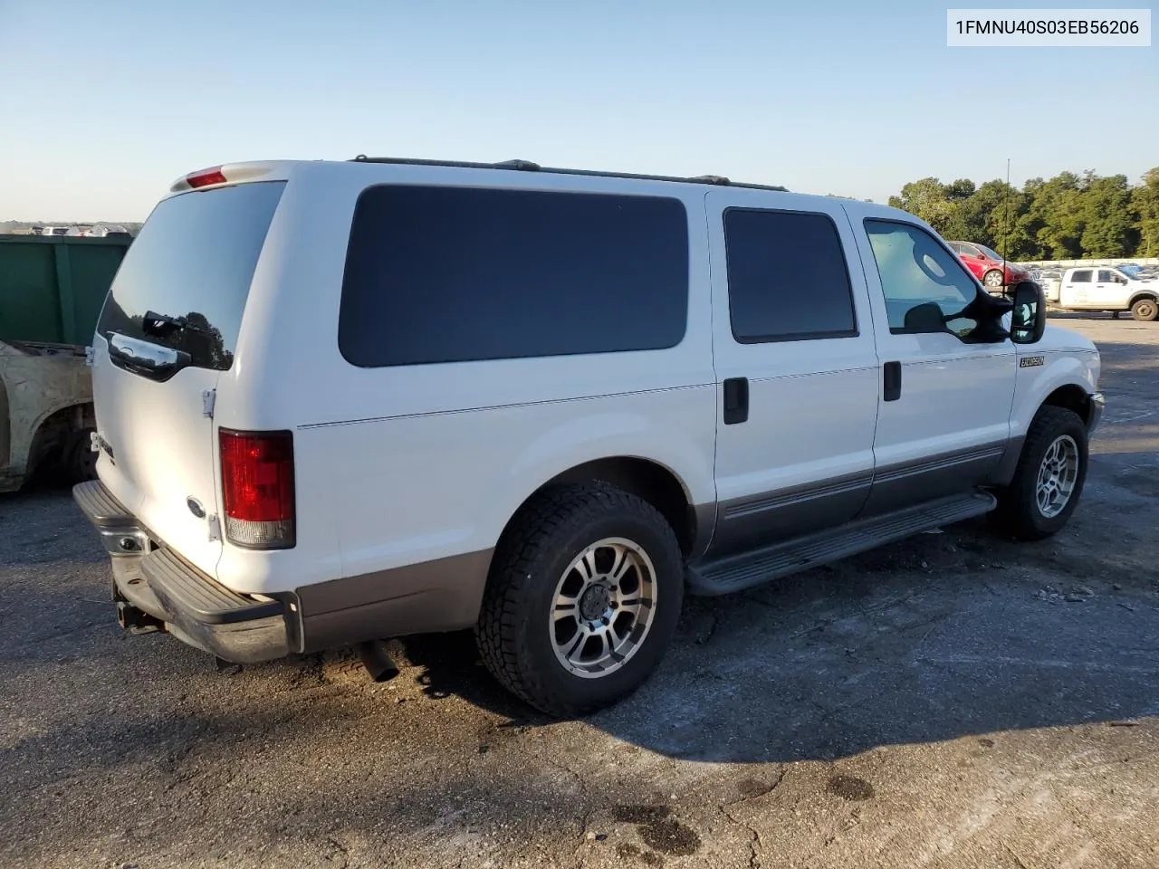 2003 Ford Excursion Xlt VIN: 1FMNU40S03EB56206 Lot: 77910794