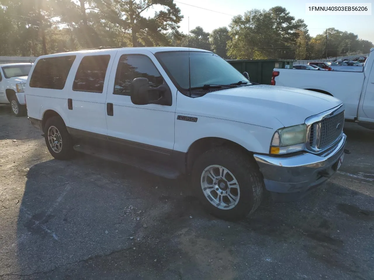 2003 Ford Excursion Xlt VIN: 1FMNU40S03EB56206 Lot: 77910794