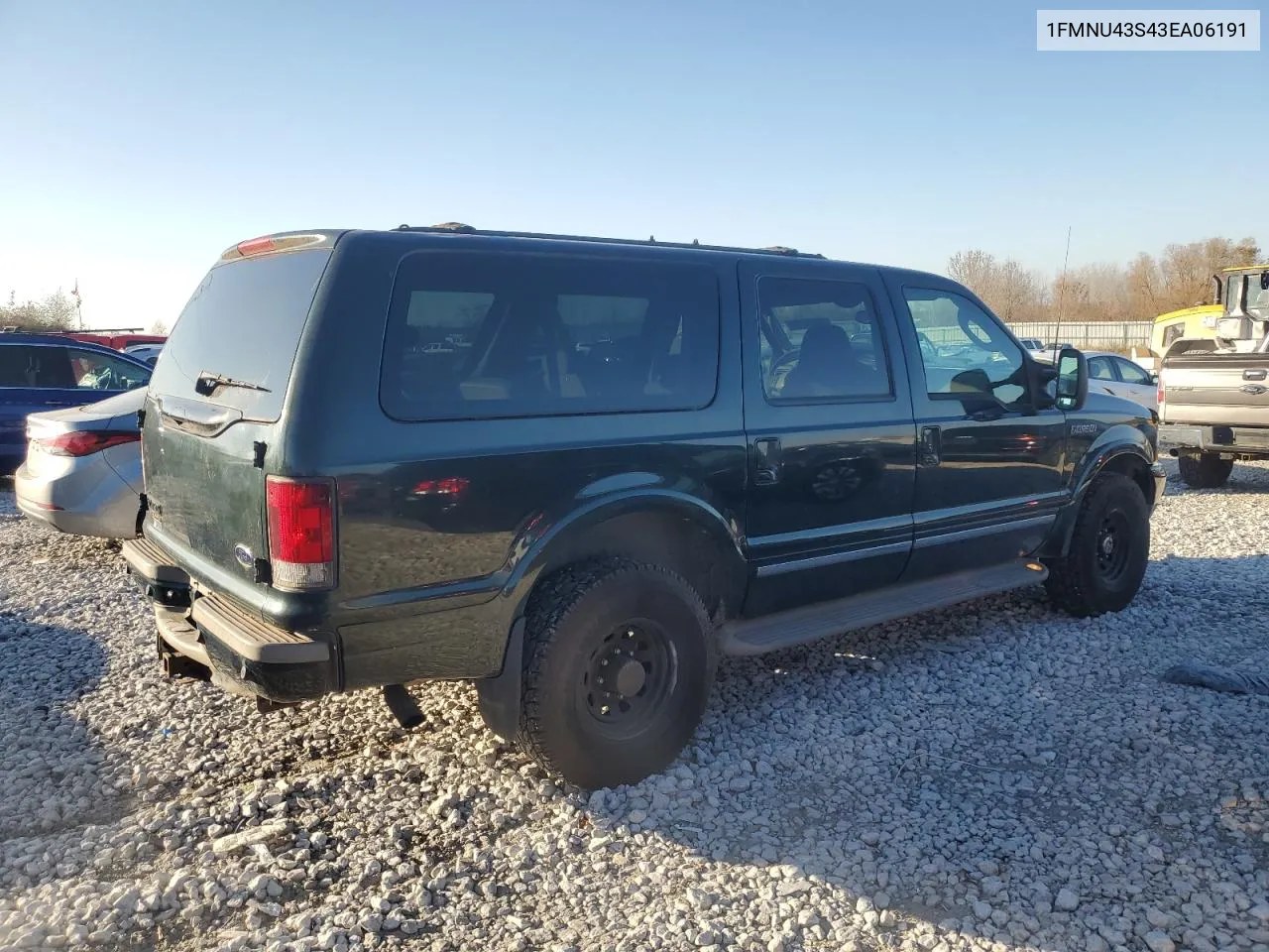 2003 Ford Excursion Limited VIN: 1FMNU43S43EA06191 Lot: 79159954