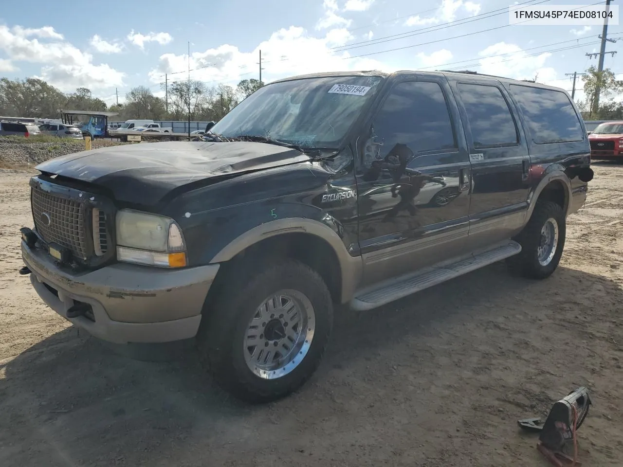 2004 Ford Excursion Eddie Bauer VIN: 1FMSU45P74ED08104 Lot: 79050194