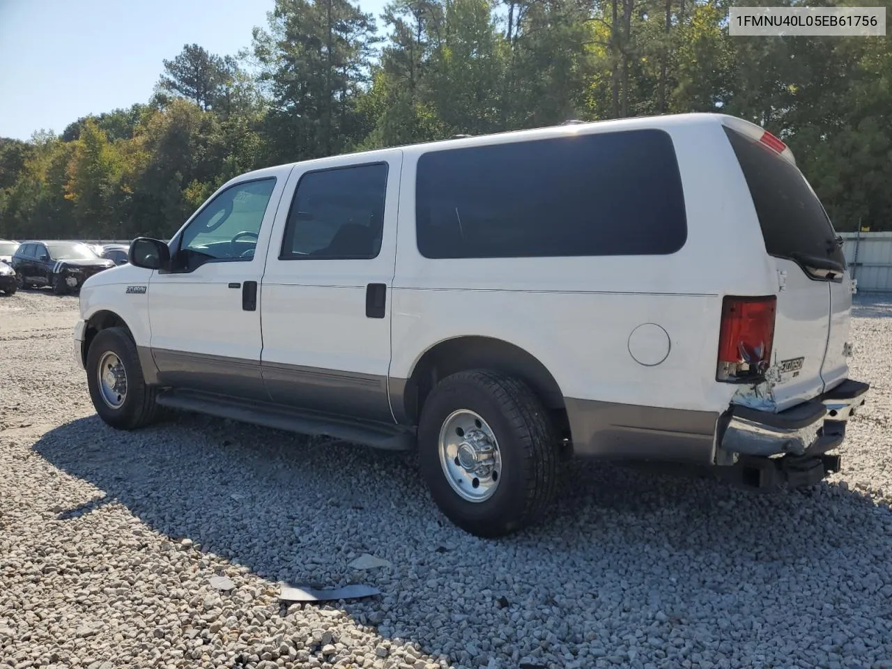 2005 Ford Excursion Xlt VIN: 1FMNU40L05EB61756 Lot: 72593484