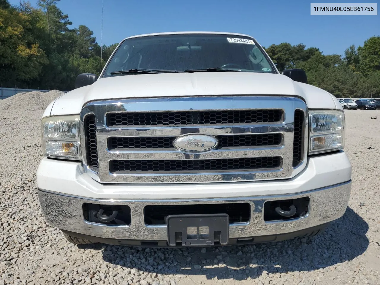 2005 Ford Excursion Xlt VIN: 1FMNU40L05EB61756 Lot: 72593484