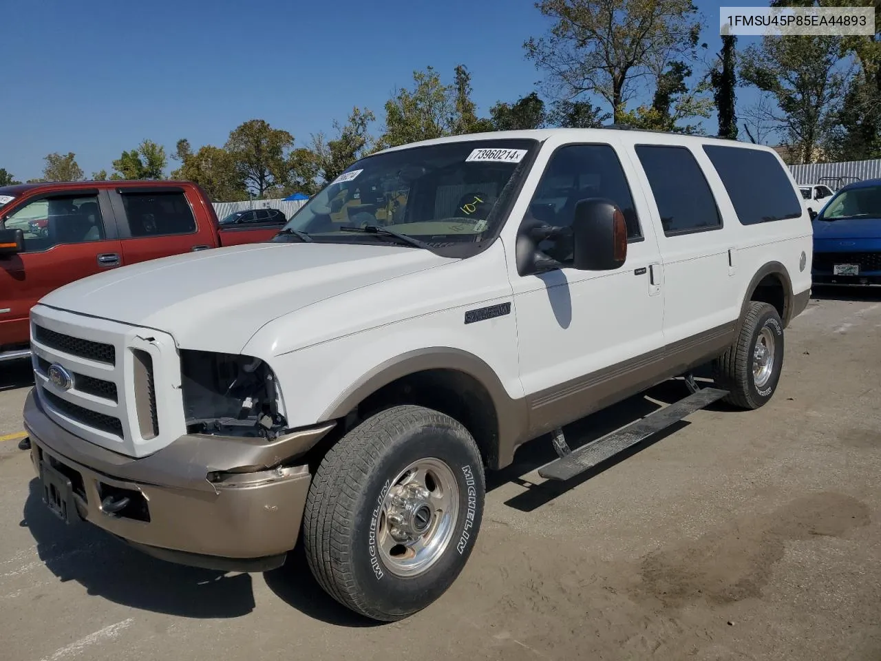 2005 Ford Excursion Eddie Bauer VIN: 1FMSU45P85EA44893 Lot: 73960214