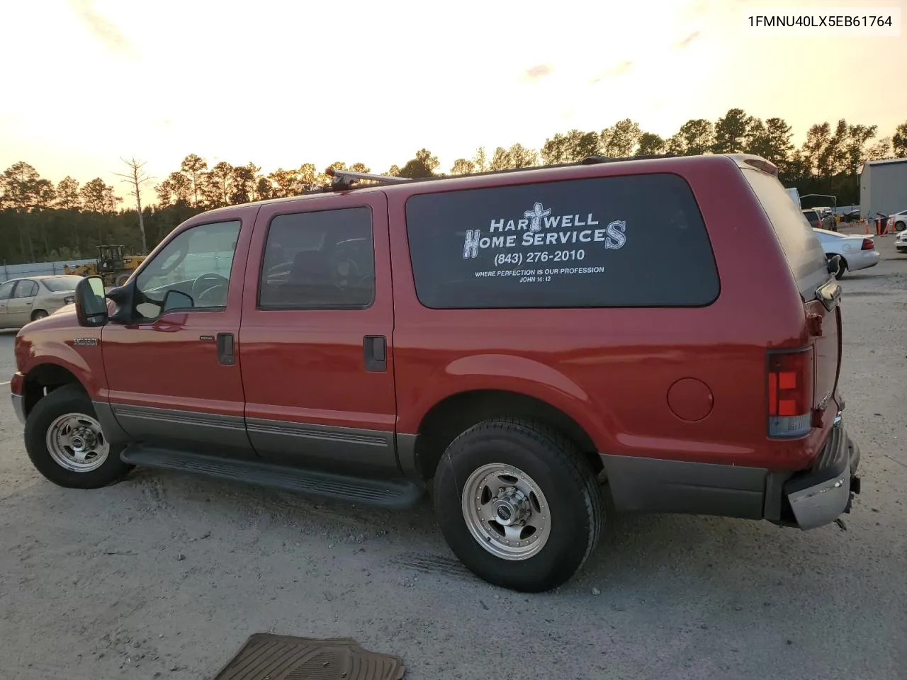 2005 Ford Excursion Xlt VIN: 1FMNU40LX5EB61764 Lot: 75188594