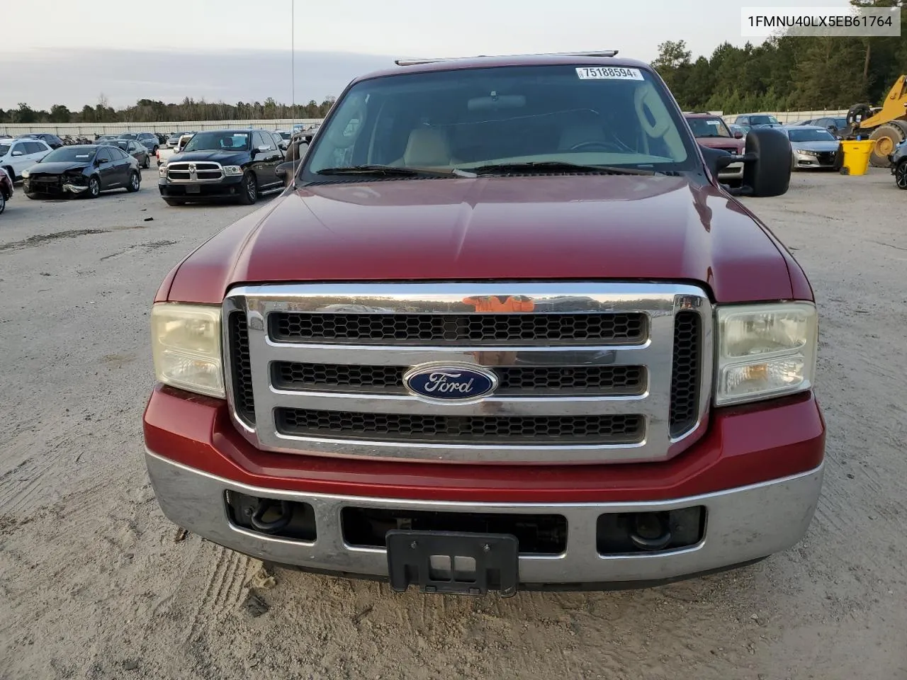 2005 Ford Excursion Xlt VIN: 1FMNU40LX5EB61764 Lot: 75188594