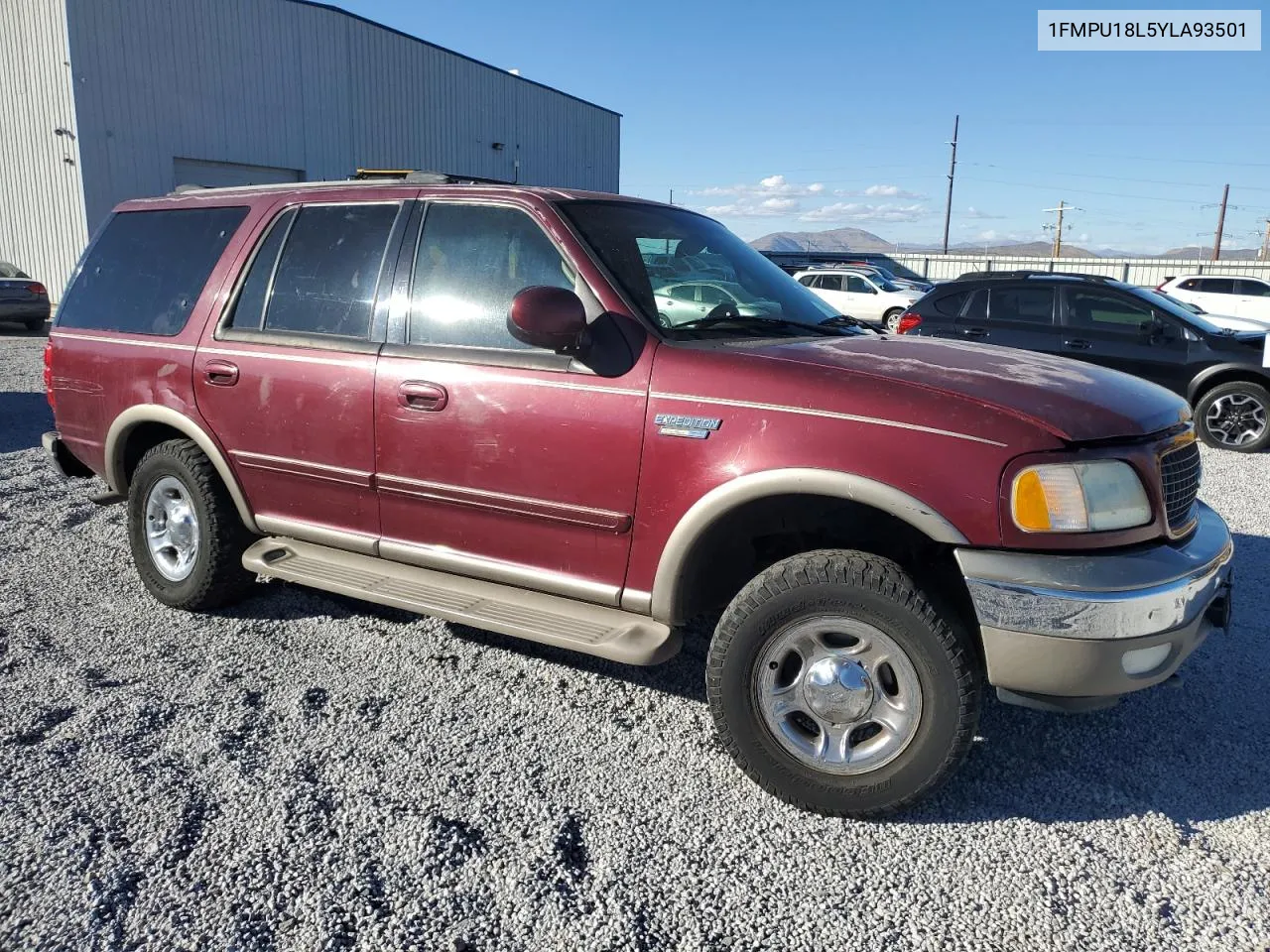 2000 Ford Expedition Eddie Bauer VIN: 1FMPU18L5YLA93501 Lot: 70718724