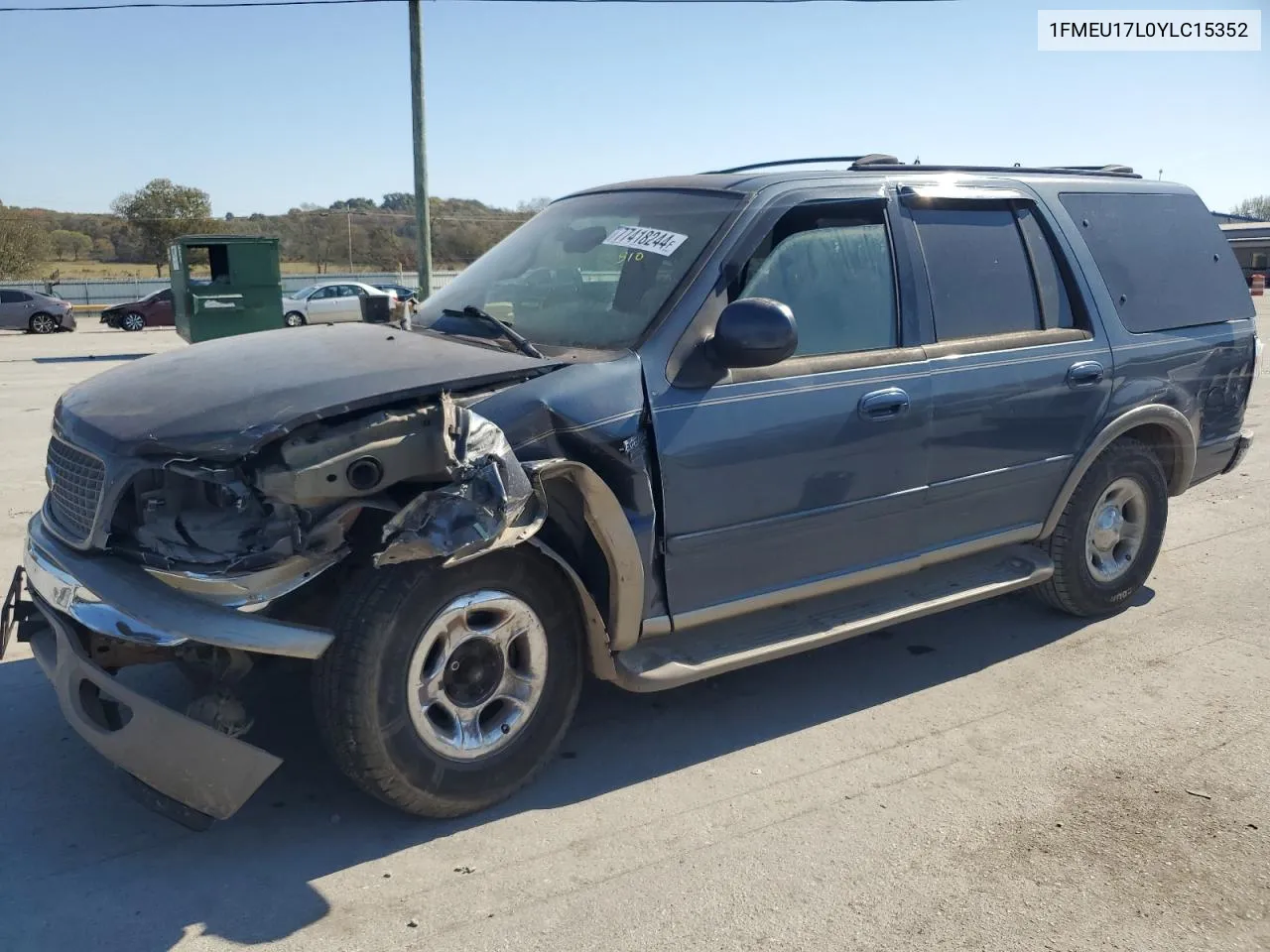 2000 Ford Expedition Eddie Bauer VIN: 1FMEU17L0YLC15352 Lot: 77418244