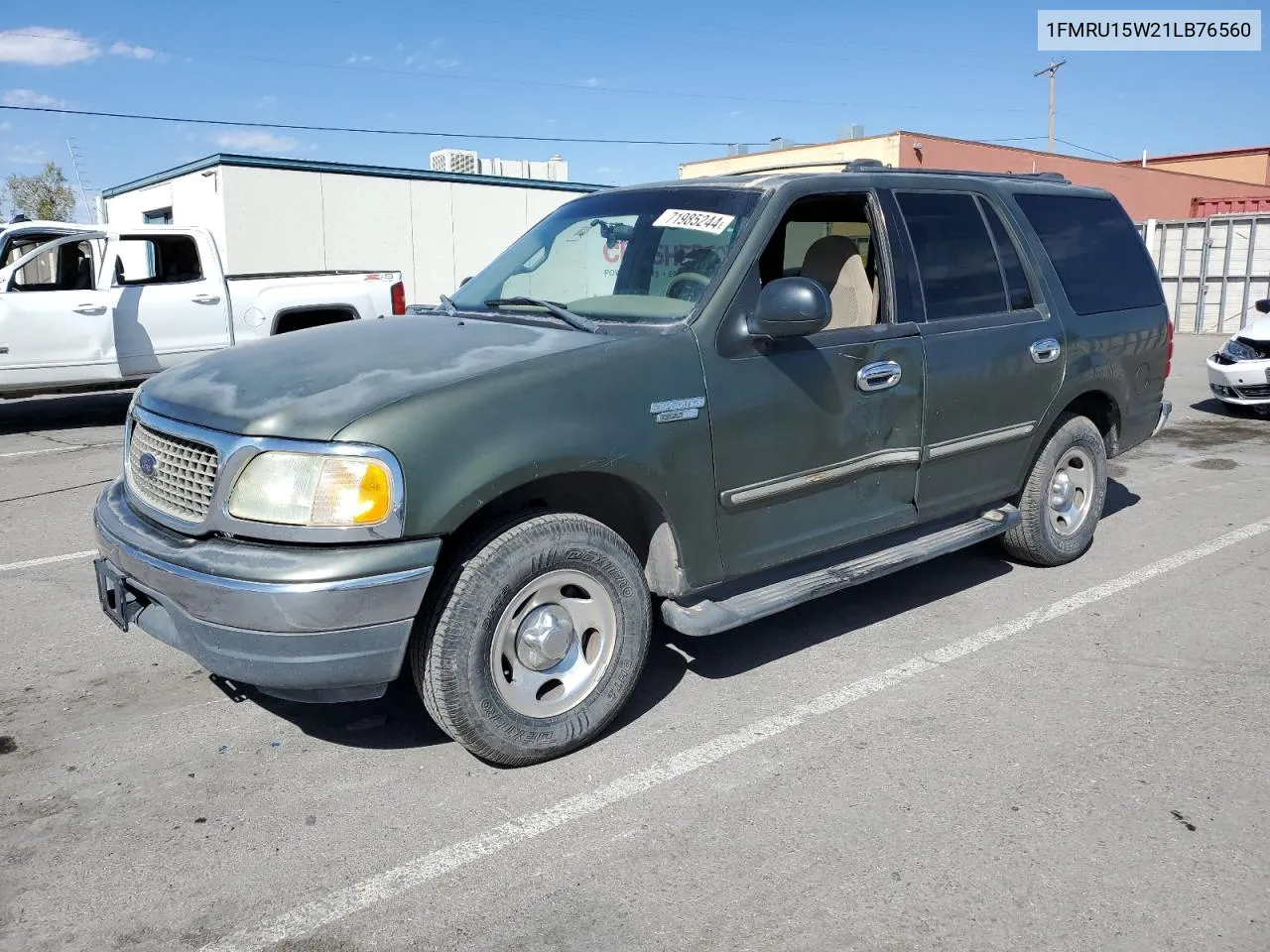 2001 Ford Expedition Xlt VIN: 1FMRU15W21LB76560 Lot: 71985244