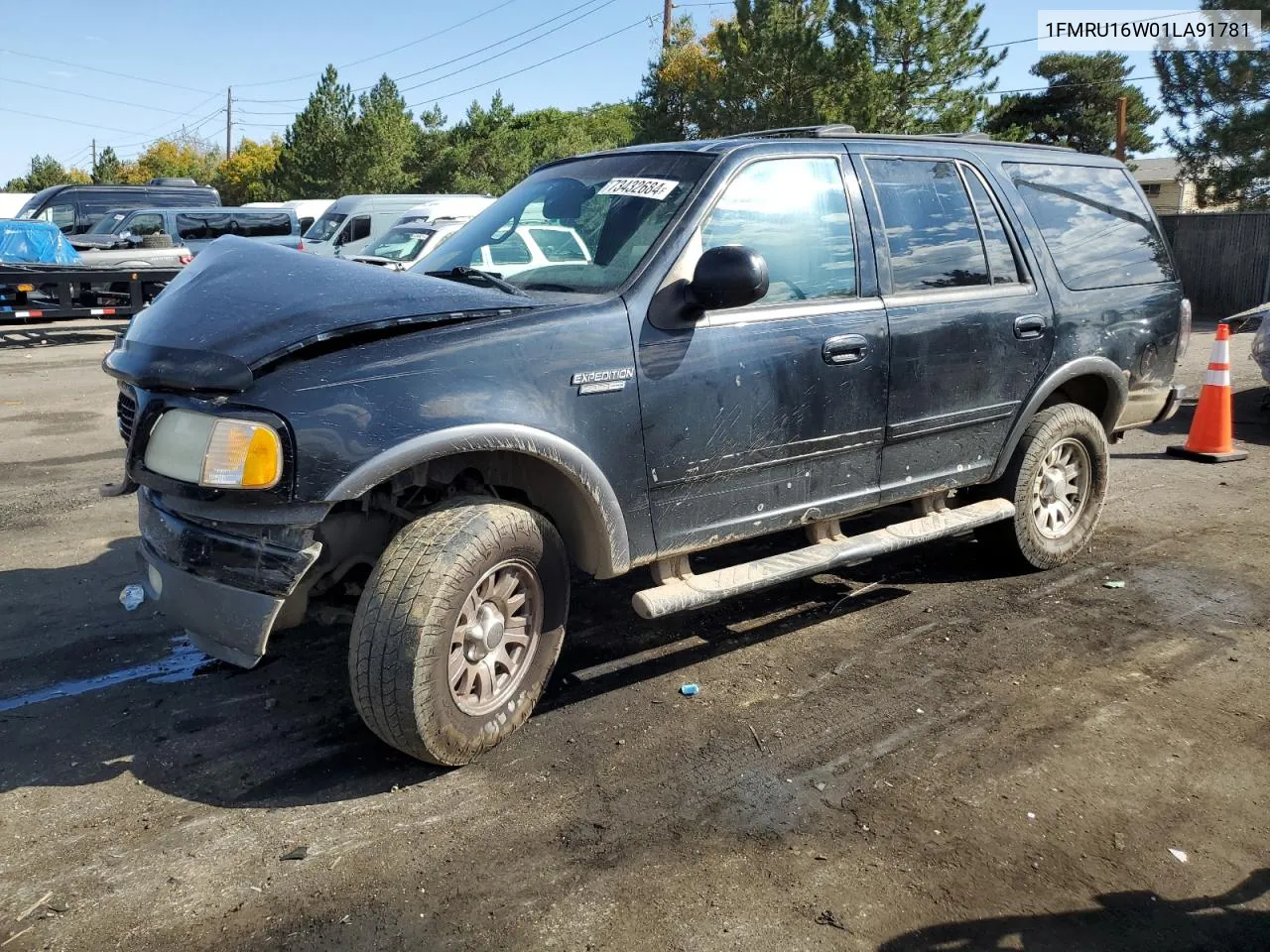 2001 Ford Expedition Xlt VIN: 1FMRU16W01LA91781 Lot: 73432684