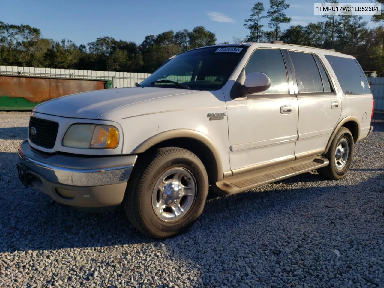 2001 Ford Expedition Eddie Bauer VIN: 1FMRU17W31LB52684 Lot: 74550534