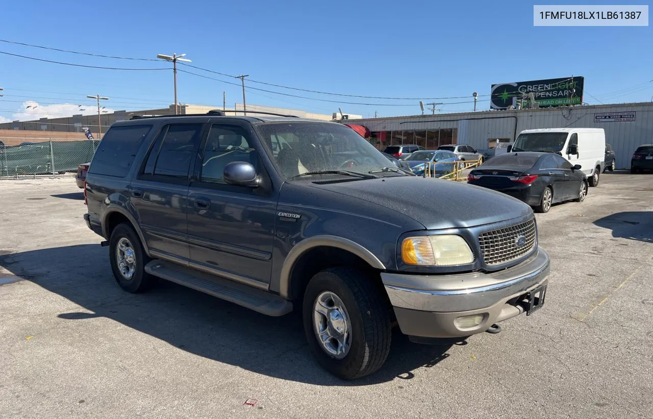 2001 Ford Expedition Eddie Bauer VIN: 1FMFU18LX1LB61387 Lot: 78013834