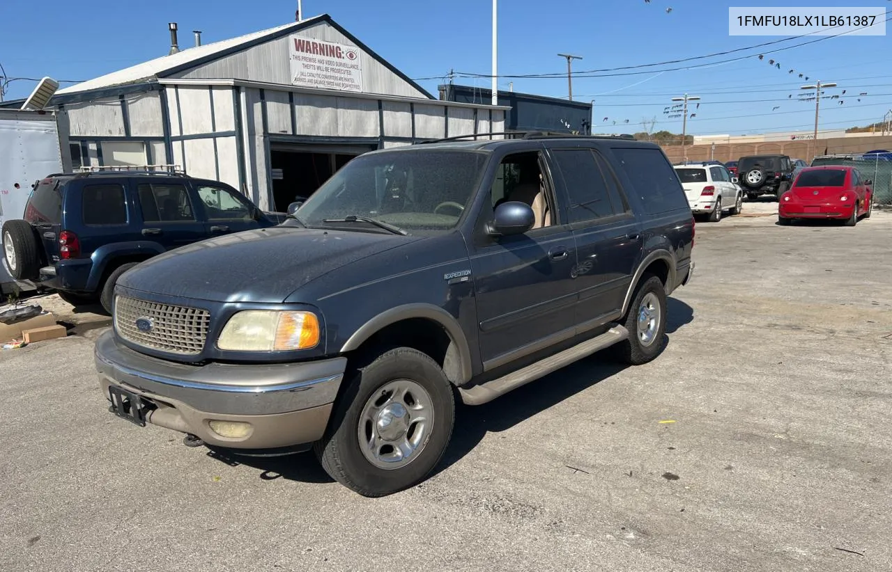 2001 Ford Expedition Eddie Bauer VIN: 1FMFU18LX1LB61387 Lot: 78013834