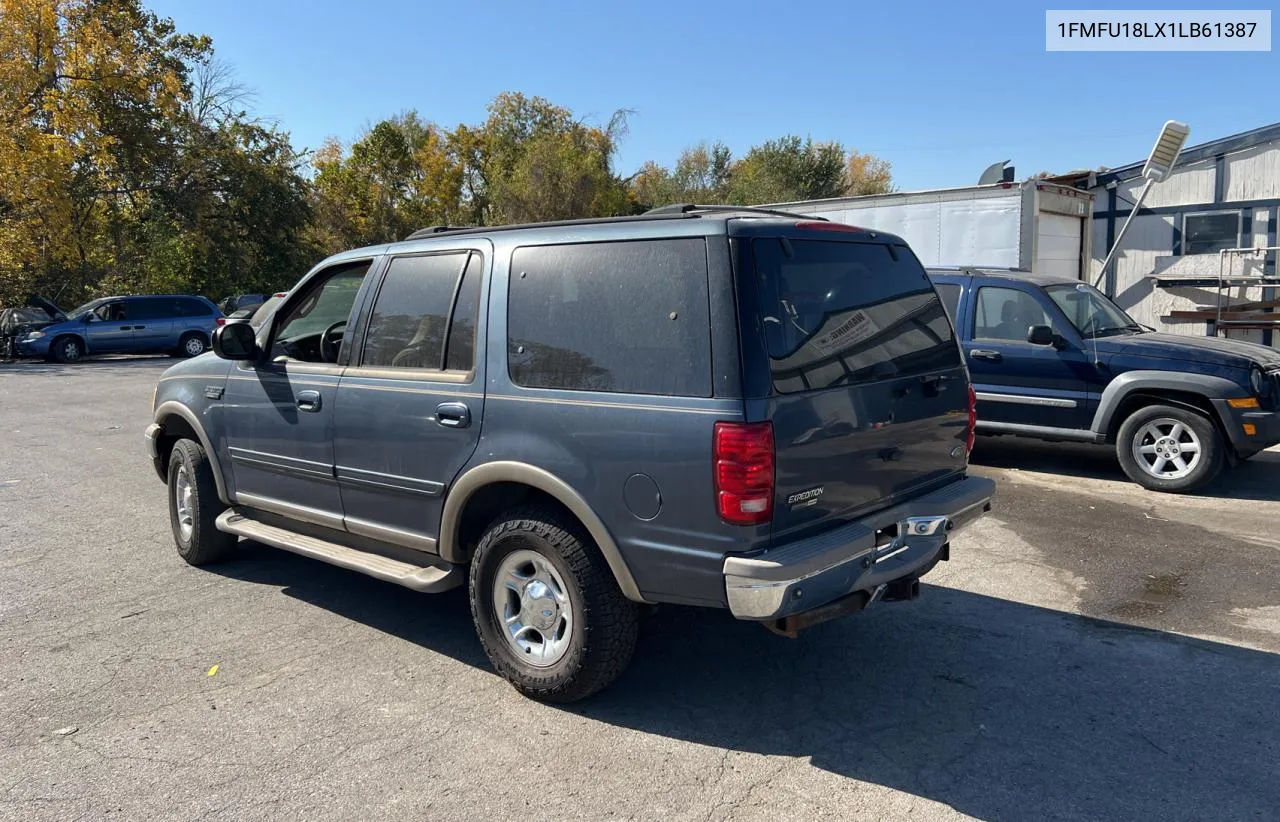 2001 Ford Expedition Eddie Bauer VIN: 1FMFU18LX1LB61387 Lot: 78013834