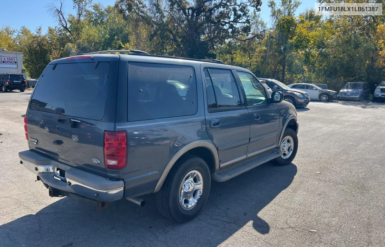 2001 Ford Expedition Eddie Bauer VIN: 1FMFU18LX1LB61387 Lot: 78013834