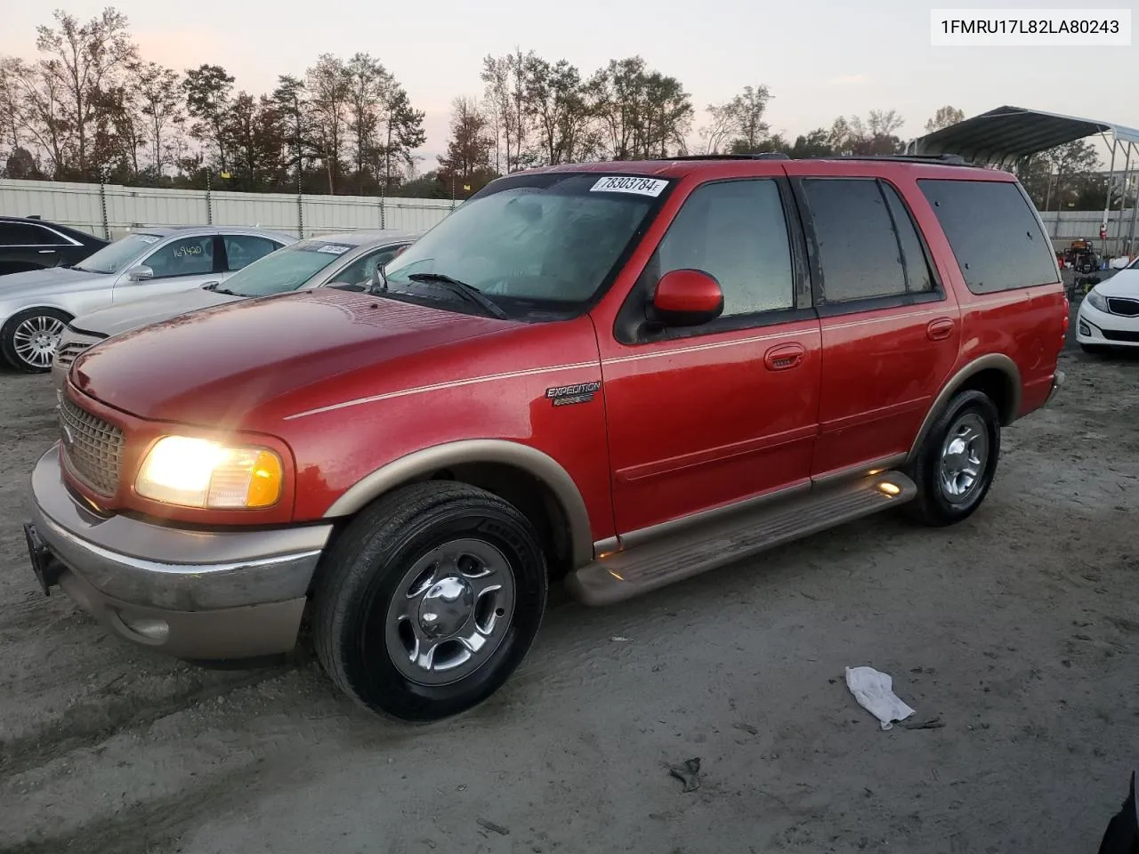 2002 Ford Expedition Eddie Bauer VIN: 1FMRU17L82LA80243 Lot: 78303784