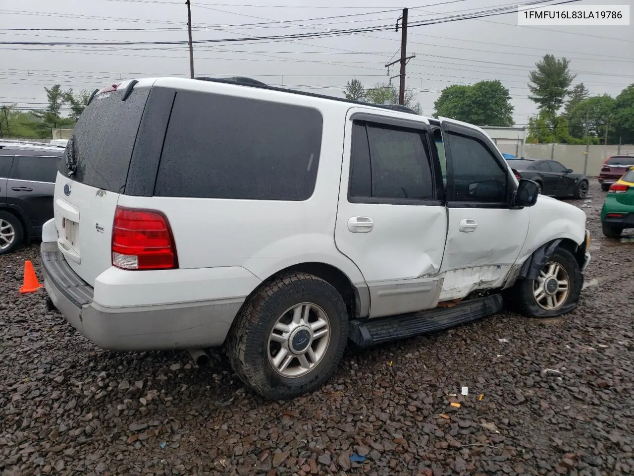 2003 Ford Expedition Xlt VIN: 1FMFU16L83LA19786 Lot: 52907424