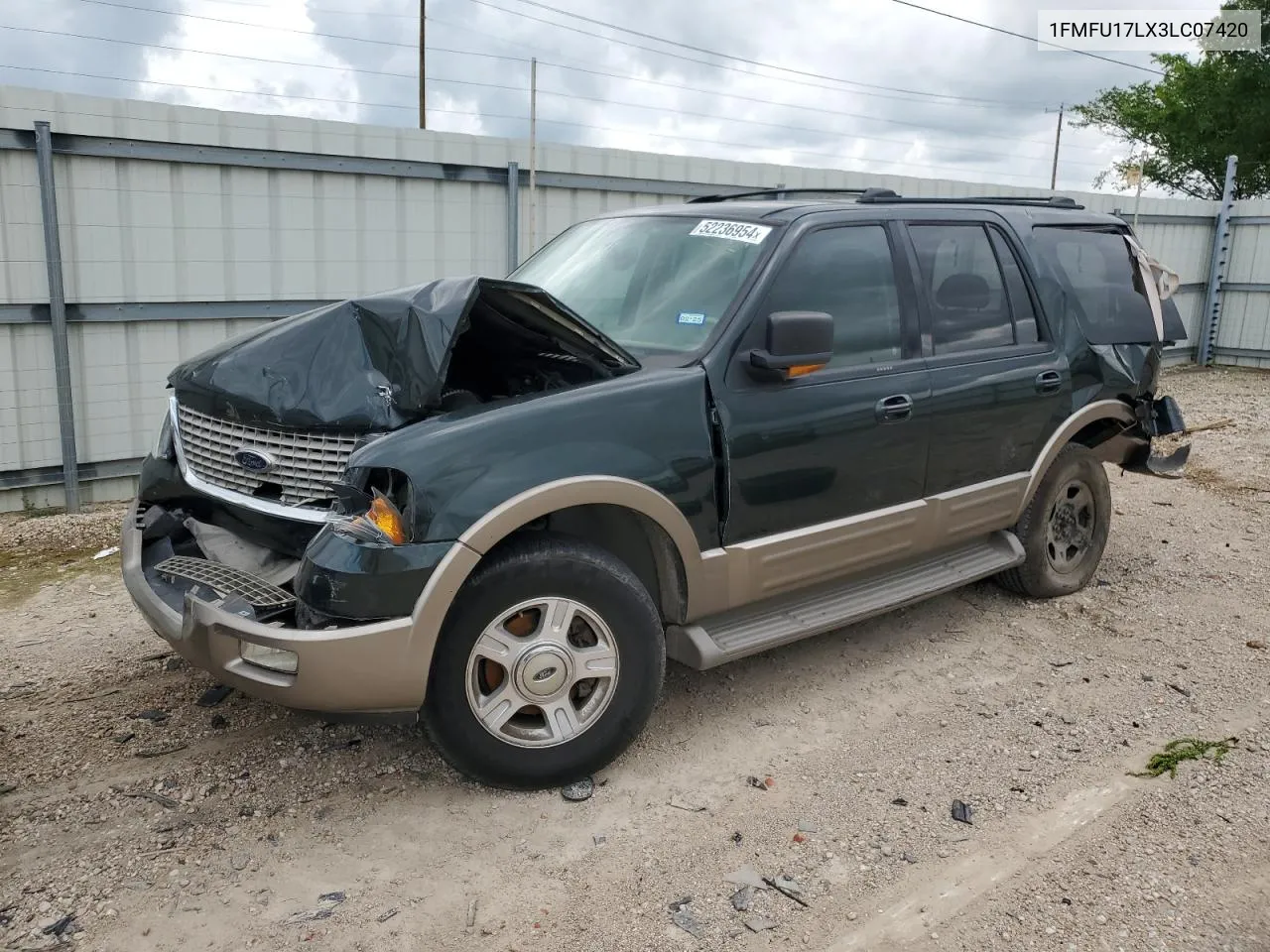 2003 Ford Expedition Eddie Bauer VIN: 1FMFU17LX3LC07420 Lot: 67688434