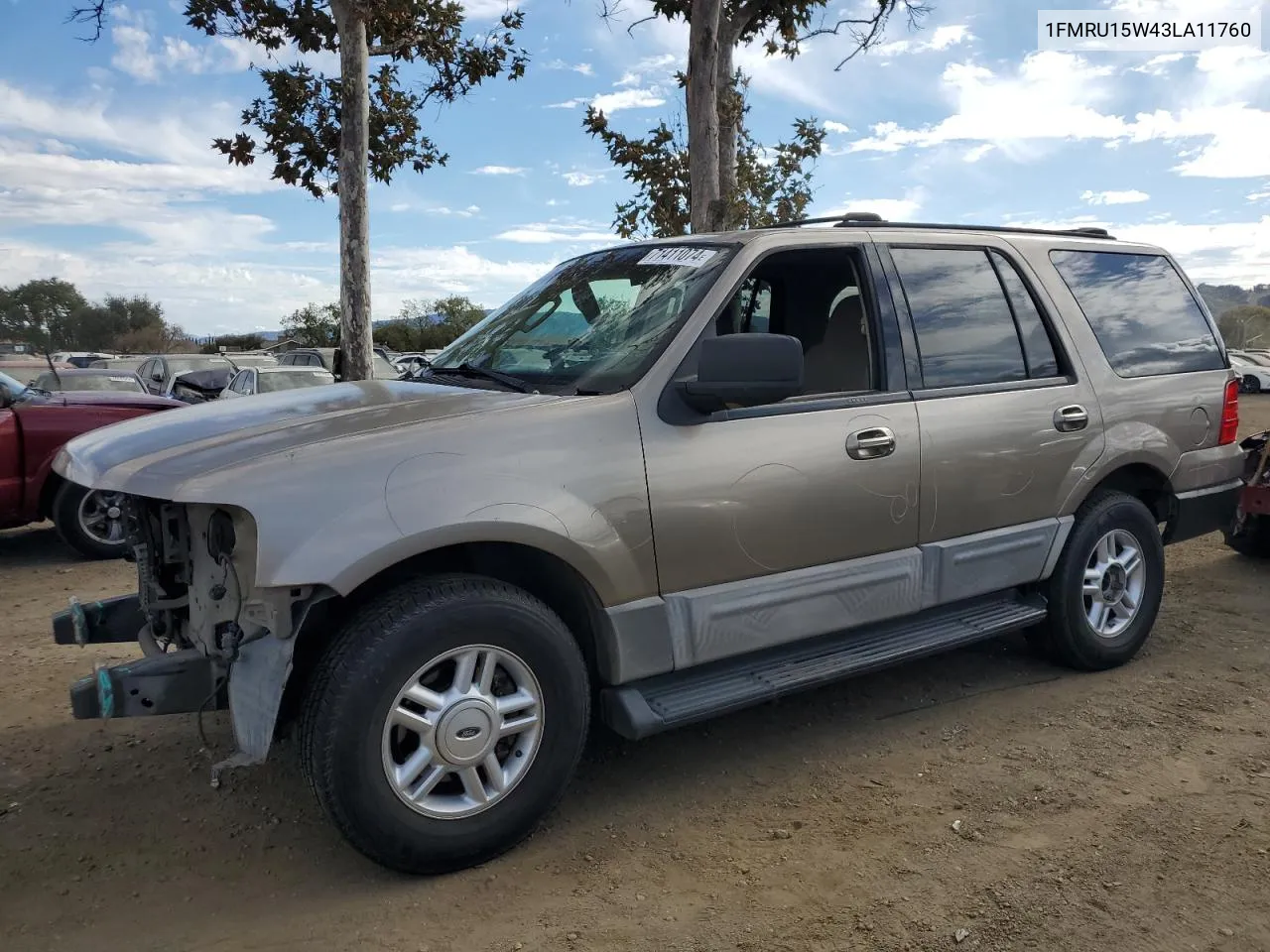 2003 Ford Expedition Xlt VIN: 1FMRU15W43LA11760 Lot: 71411074