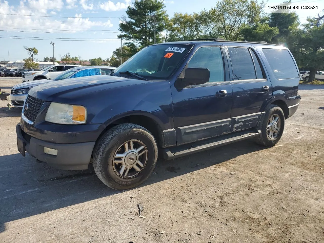 2003 Ford Expedition Xlt VIN: 1FMPU16L43LC43531 Lot: 72240684