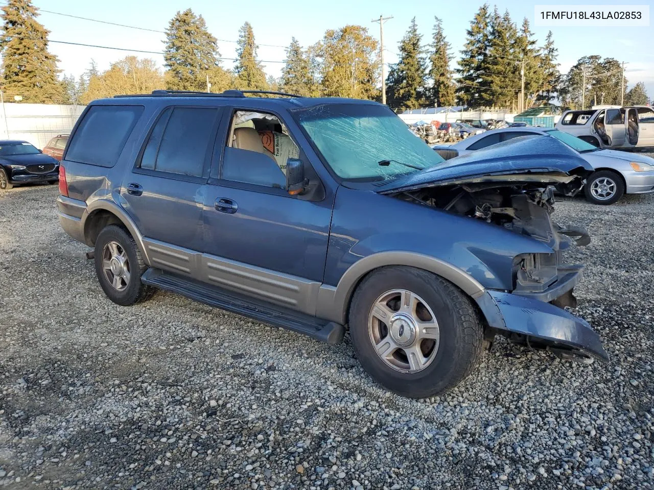 2003 Ford Expedition Eddie Bauer VIN: 1FMFU18L43LA02853 Lot: 75532154