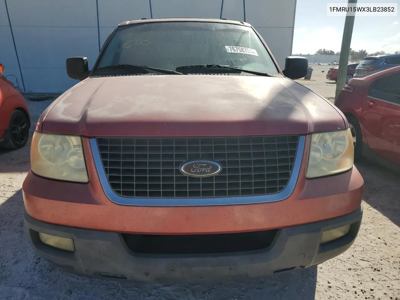 2003 Ford Expedition Xlt VIN: 1FMRU15WX3LB23852 Lot: 76758784