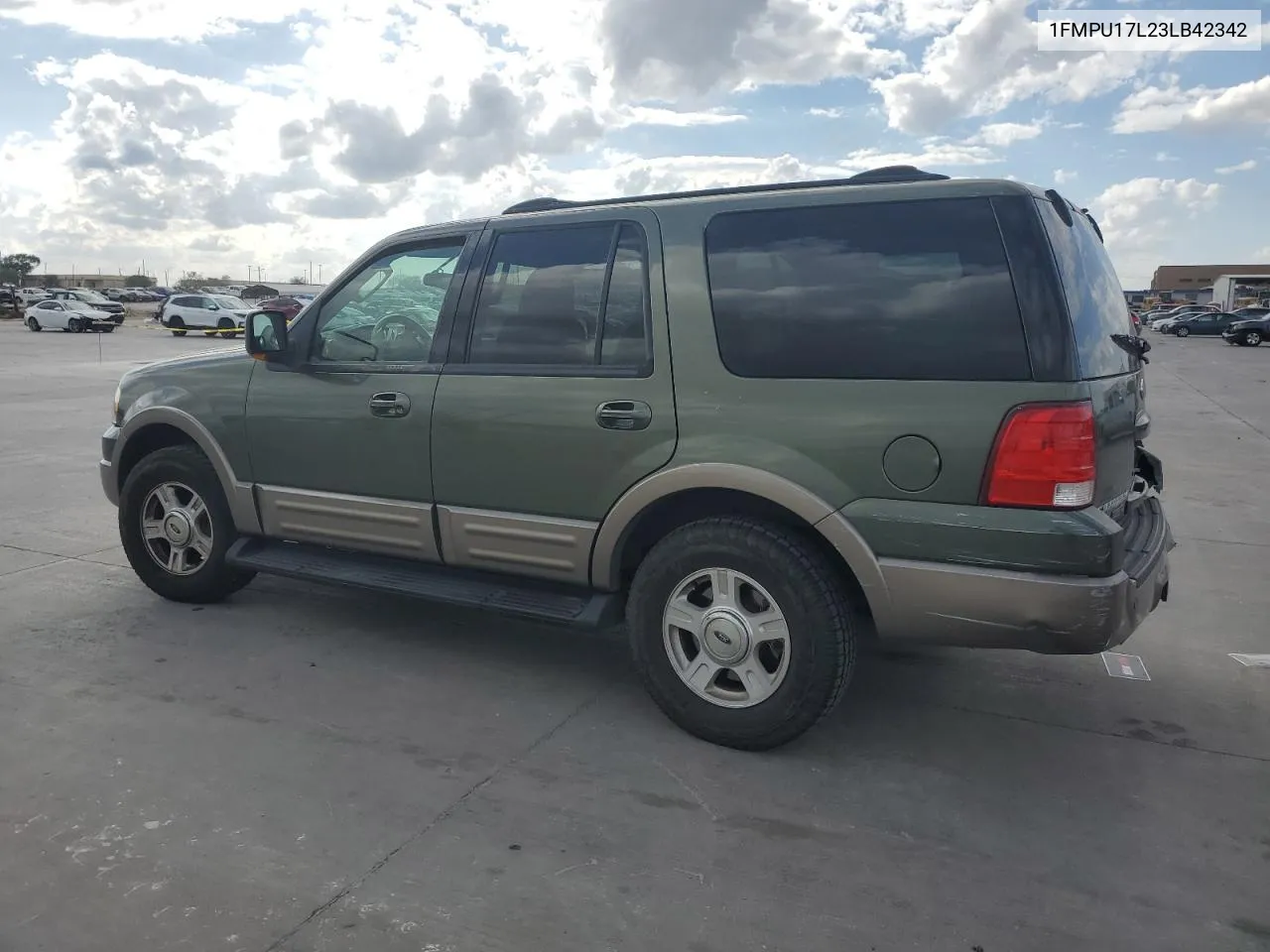 2003 Ford Expedition Eddie Bauer VIN: 1FMPU17L23LB42342 Lot: 77851564