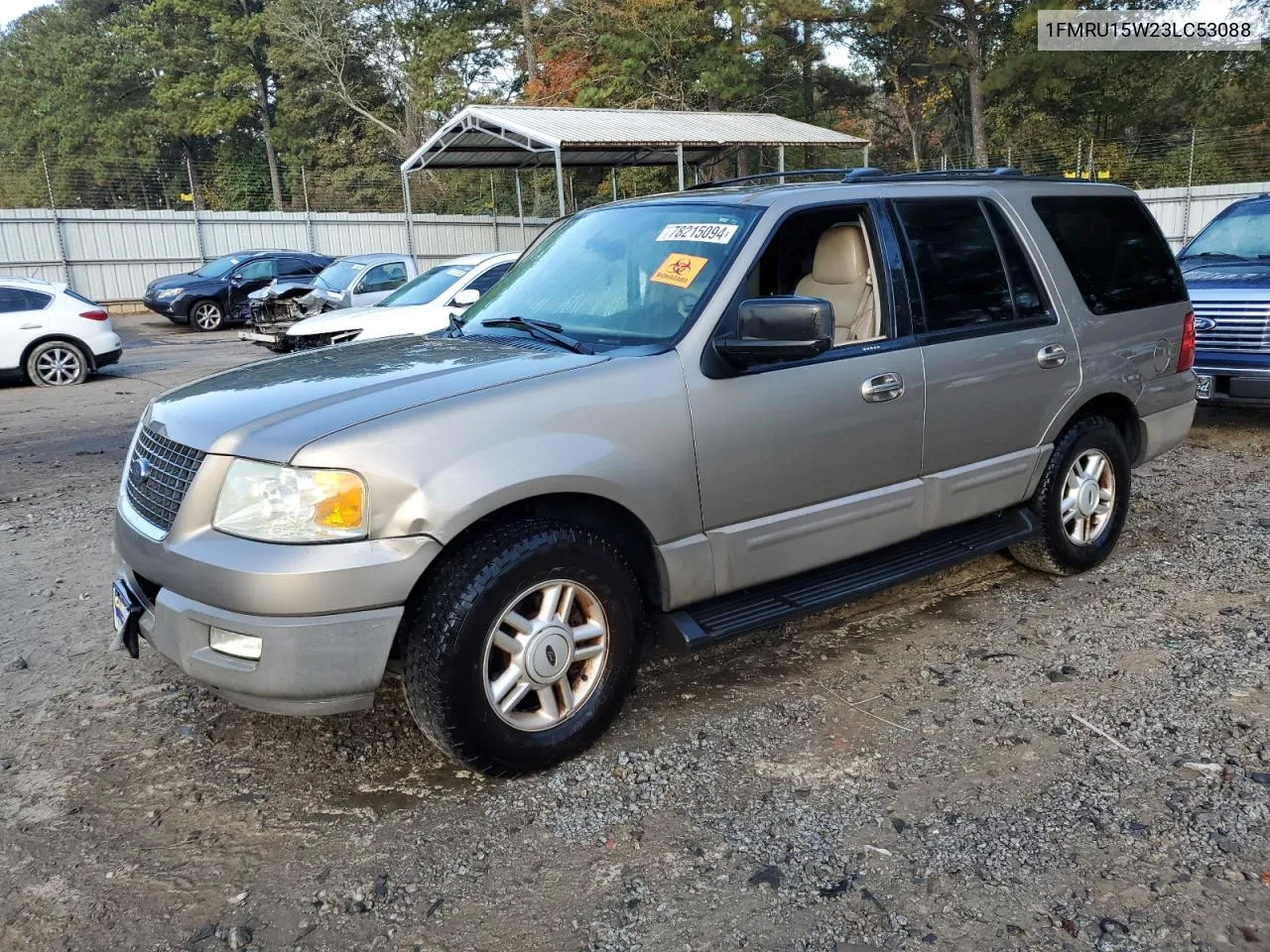 2003 Ford Expedition Xlt VIN: 1FMRU15W23LC53088 Lot: 78215094