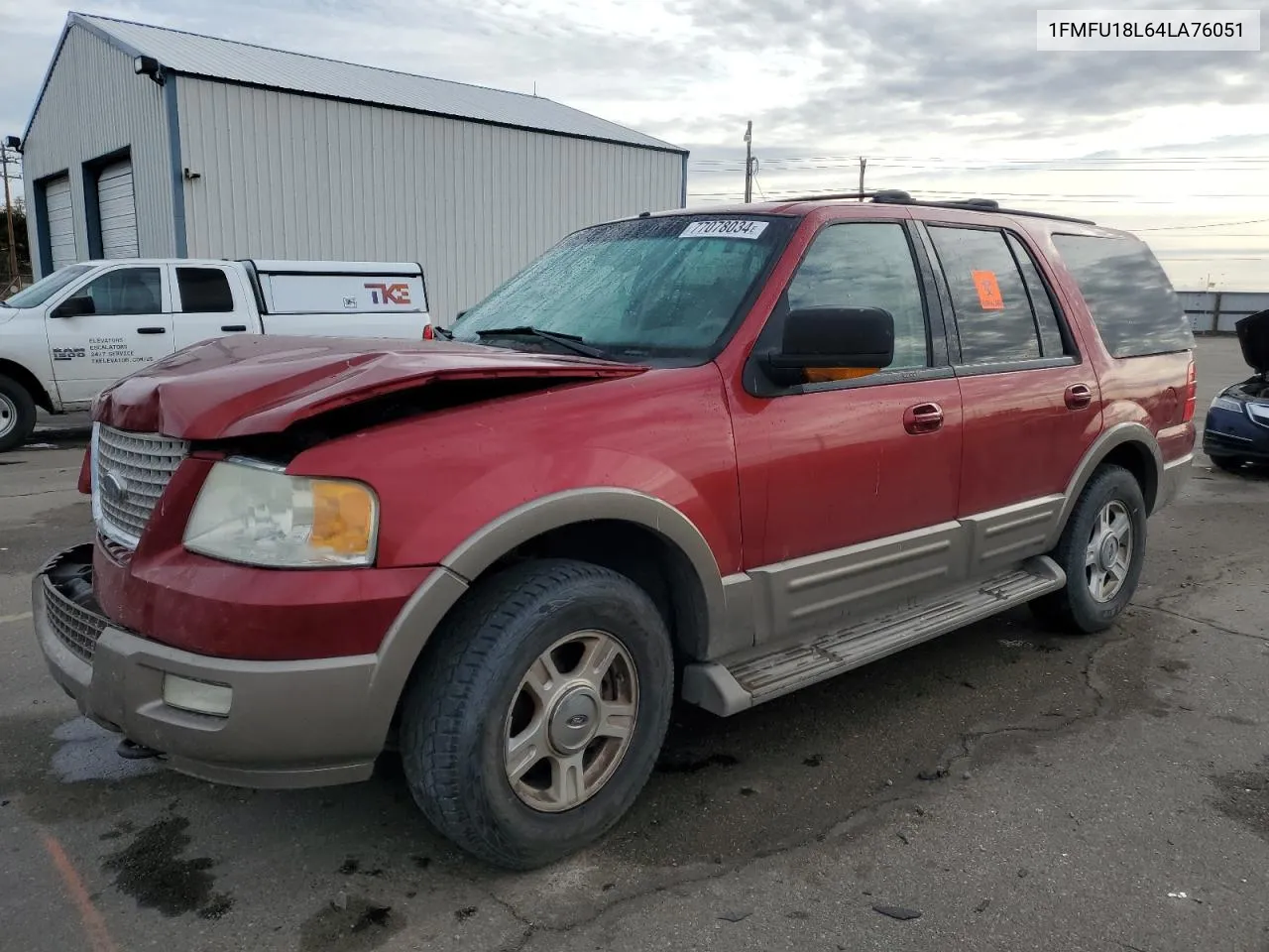 2004 Ford Expedition Eddie Bauer VIN: 1FMFU18L64LA76051 Lot: 77078034