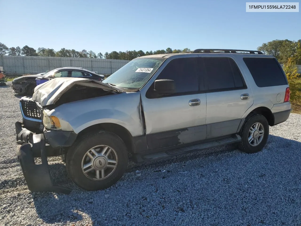 2006 Ford Expedition Xlt VIN: 1FMPU15596LA72248 Lot: 75431354