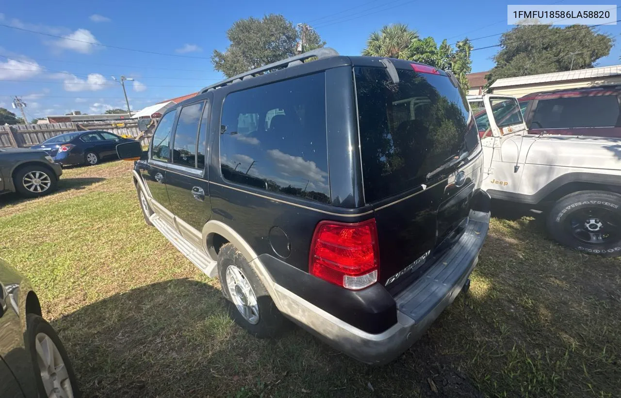 2006 Ford Expedition Eddie Bauer VIN: 1FMFU18586LA58820 Lot: 80737264