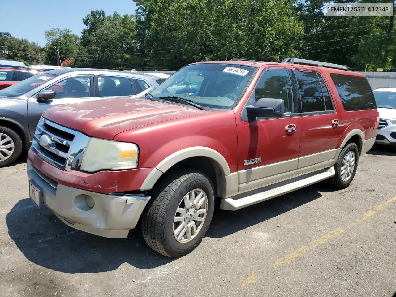 2007 Ford Expedition El Eddie Bauer VIN: 1FMFK17557LA12743 Lot: 66068014