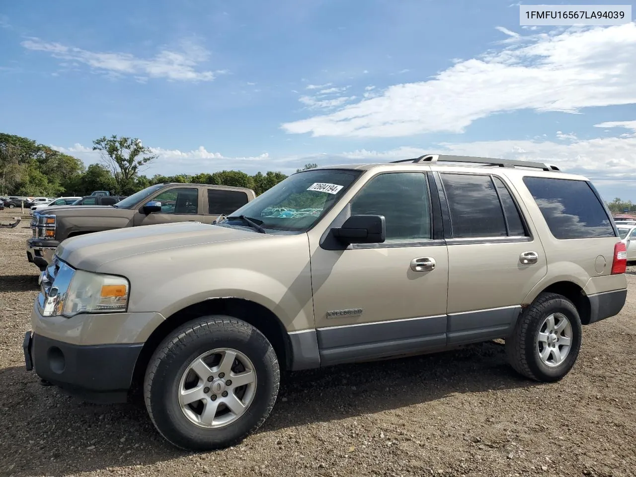 2007 Ford Expedition Xlt VIN: 1FMFU16567LA94039 Lot: 72604194