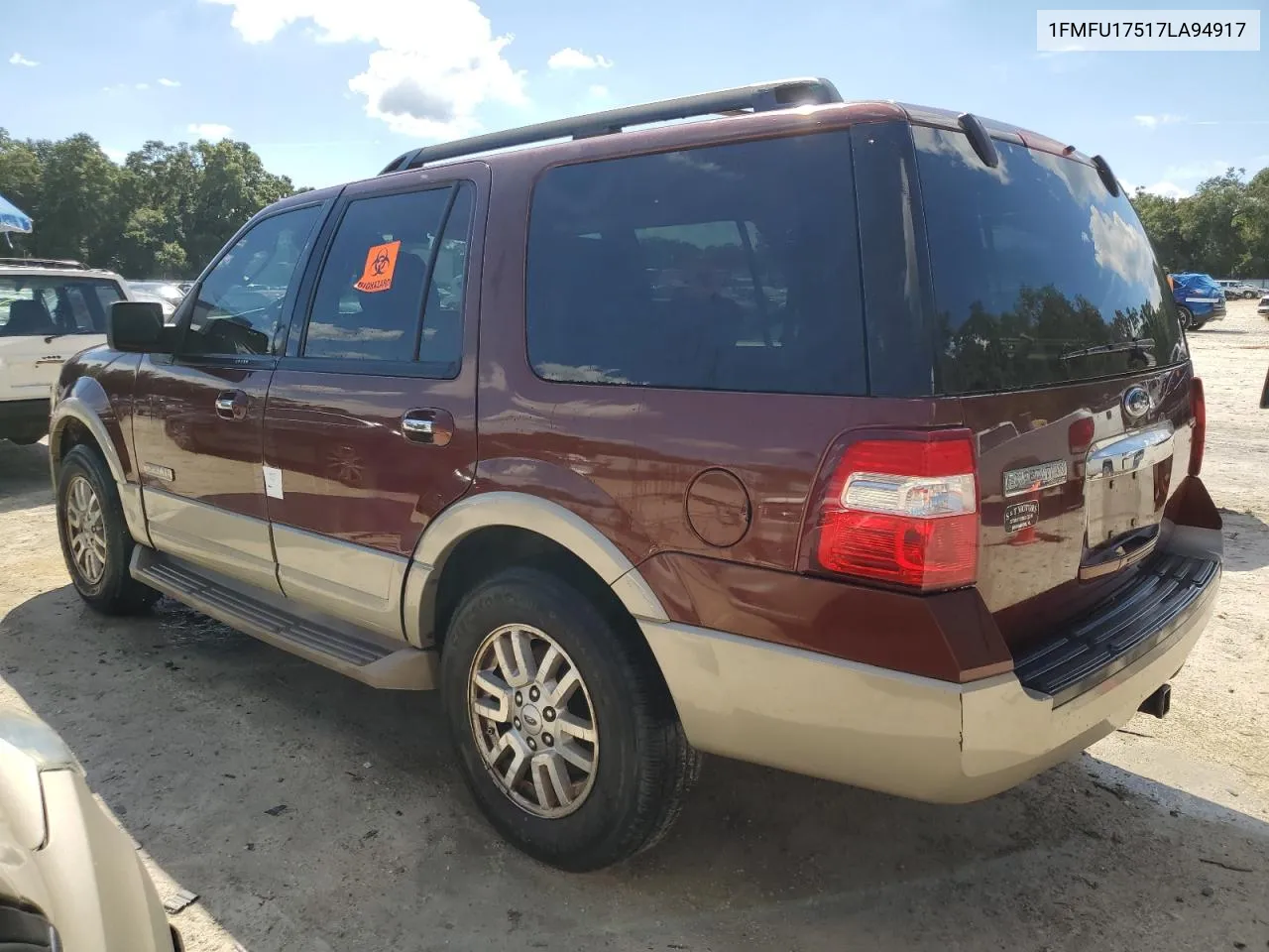 2007 Ford Expedition Eddie Bauer VIN: 1FMFU17517LA94917 Lot: 73854274