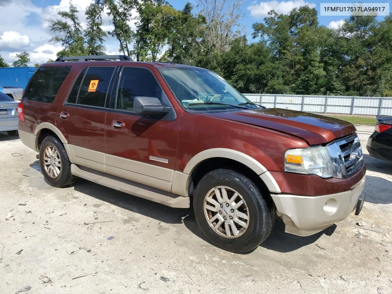 2007 Ford Expedition Eddie Bauer VIN: 1FMFU17517LA94917 Lot: 73854274