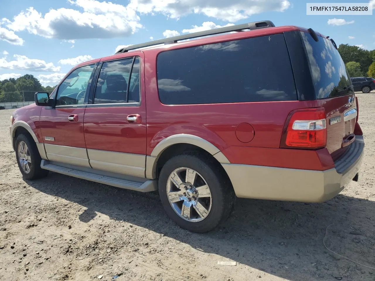 2007 Ford Expedition El Eddie Bauer VIN: 1FMFK17547LA58208 Lot: 74146164