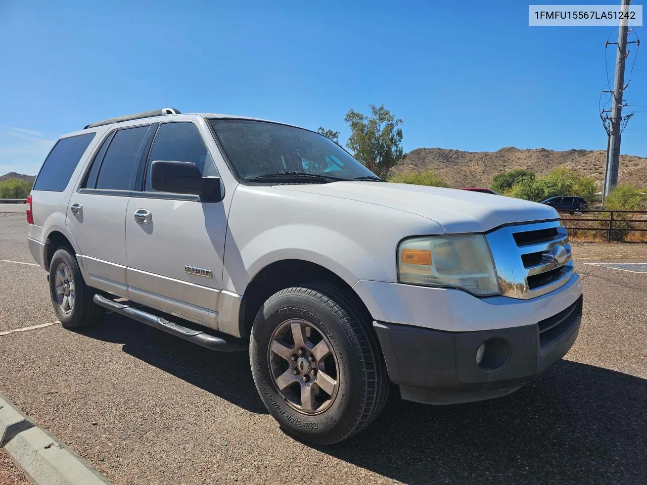 2007 Ford Expedition Xlt VIN: 1FMFU15567LA51242 Lot: 77914474