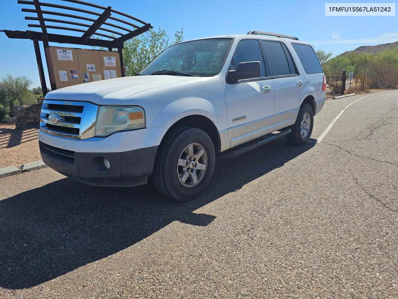 2007 Ford Expedition Xlt VIN: 1FMFU15567LA51242 Lot: 77914474