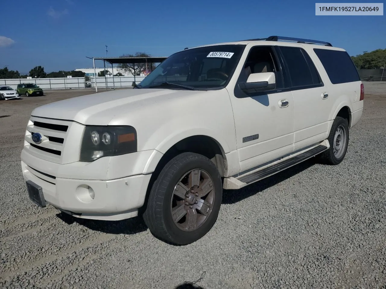 2007 Ford Expedition El Limited VIN: 1FMFK19527LA20649 Lot: 80579714